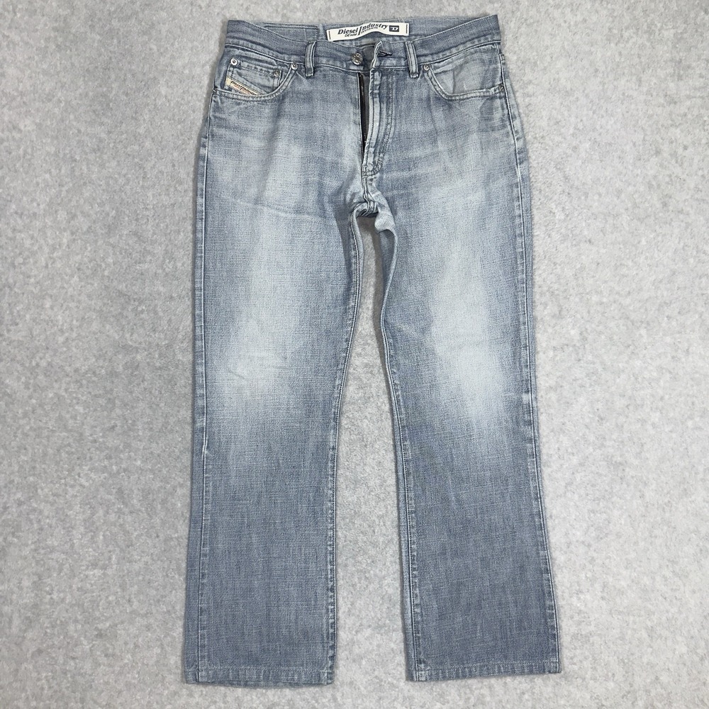 Diesel FANKER BOOTCUT Jeans Mens 32x29 Light Wash Whiskered Faded Tag 34 Zip Fly